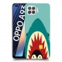 פינגווין בכריש כיסוי מגן קשיח מעוצב ל Oppo A93 יחידה אחת סקרין מובייל
