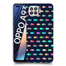 קשת בדגים כיסוי מגן קשיח מעוצב ל Oppo A93 יחידה אחת סקרין מובייל