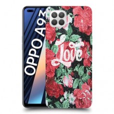 רוז אהבה כיסוי מגן קשיח מעוצב ל Oppo A93 יחידה אחת סקרין מובייל