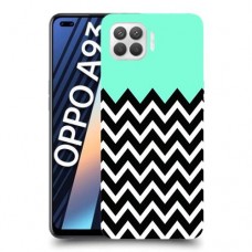 פסים במנטה כיסוי מגן קשיח מעוצב ל Oppo A93 יחידה אחת סקרין מובייל