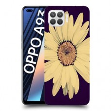 חמניות בשחור כיסוי מגן קשיח מעוצב ל Oppo A93 יחידה אחת סקרין מובייל