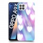 לבבות מעורפלים בכחול כיסוי מגן קשיח מעוצב ל Oppo A93 יחידה אחת סקרין מובייל