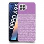 נקודות לבנות בסגול כיסוי מגן קשיח מעוצב ל Oppo A93 יחידה אחת סקרין מובייל