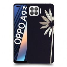 פרח לבן כיסוי מגן קשיח מעוצב ל Oppo A93 יחידה אחת סקרין מובייל