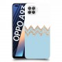 לבן כחול כיסוי מגן קשיח מעוצב ל Oppo A93 יחידה אחת סקרין מובייל