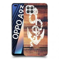 עוגן מעץ כיסוי מגן קשיח מעוצב ל Oppo A93 יחידה אחת סקרין מובייל