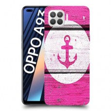 עוגן ורוד מעץ כיסוי מגן קשיח מעוצב ל Oppo A93 יחידה אחת סקרין מובייל