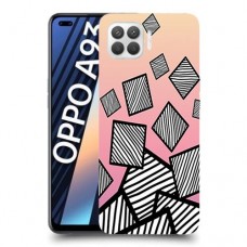 זאברה ריבועים כיסוי מגן קשיח מעוצב ל Oppo A93 יחידה אחת סקרין מובייל