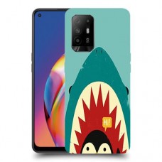 פינגווין בכריש כיסוי מגן קשיח מעוצב ל Oppo A94 5G יחידה אחת סקרין מובייל