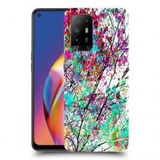 באביב בסגול כיסוי מגן קשיח מעוצב ל Oppo A94 5G יחידה אחת סקרין מובייל