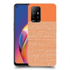 נקודות לבנות בכתום כיסוי מגן קשיח מעוצב ל Oppo A94 5G יחידה אחת סקרין מובייל