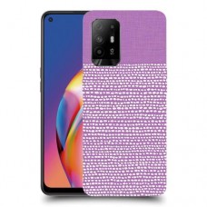 נקודות לבנות בסגול כיסוי מגן קשיח מעוצב ל Oppo A94 5G יחידה אחת סקרין מובייל