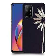 פרח לבן כיסוי מגן קשיח מעוצב ל Oppo A94 5G יחידה אחת סקרין מובייל