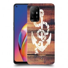 עוגן מעץ כיסוי מגן קשיח מעוצב ל Oppo A94 5G יחידה אחת סקרין מובייל