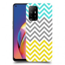 שורות צהובות-ירוקות כיסוי מגן קשיח מעוצב ל Oppo A94 5G יחידה אחת סקרין מובייל