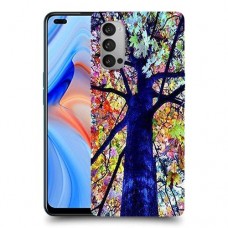 עץ ניאון כיסוי מגן קשיח מעוצב ל Oppo Reno4 5G יחידה אחת סקרין מובייל