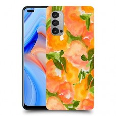 אפרסקים כתומים כיסוי מגן קשיח מעוצב ל Oppo Reno4 5G יחידה אחת סקרין מובייל