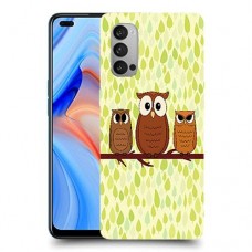 משפחת ינשוף כיסוי מגן קשיח מעוצב ל Oppo Reno4 5G יחידה אחת סקרין מובייל