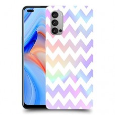 גיאומטריה פסטל כיסוי מגן קשיח מעוצב ל Oppo Reno4 5G יחידה אחת סקרין מובייל