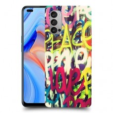אהבת שלום כיסוי מגן קשיח מעוצב ל Oppo Reno4 5G יחידה אחת סקרין מובייל