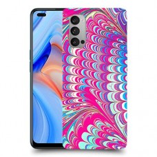 טווס סיפור כיסוי מגן קשיח מעוצב ל Oppo Reno4 5G יחידה אחת סקרין מובייל