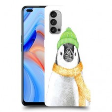 פינגווין בקור כיסוי מגן קשיח מעוצב ל Oppo Reno4 5G יחידה אחת סקרין מובייל
