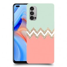 ורוד ירוק כיסוי מגן קשיח מעוצב ל Oppo Reno4 5G יחידה אחת סקרין מובייל