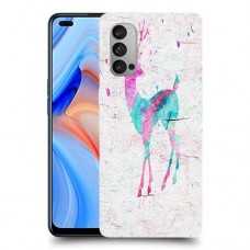 ורוד אייל כיסוי מגן קשיח מעוצב ל Oppo Reno4 5G יחידה אחת סקרין מובייל