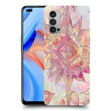 חמניות מוזרה סגולה כיסוי מגן קשיח מעוצב ל Oppo Reno4 5G יחידה אחת סקרין מובייל