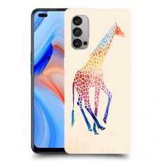 קשת ג 'ירפה כיסוי מגן קשיח מעוצב ל Oppo Reno4 5G יחידה אחת סקרין מובייל