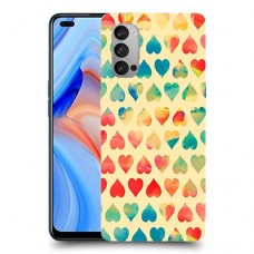 לבבות קשת כיסוי מגן קשיח מעוצב ל Oppo Reno4 5G יחידה אחת סקרין מובייל