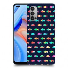 קשת בדגים כיסוי מגן קשיח מעוצב ל Oppo Reno4 5G יחידה אחת סקרין מובייל