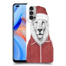 סנטה אריה כיסוי מגן קשיח מעוצב ל Oppo Reno4 5G יחידה אחת סקרין מובייל