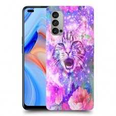 חתול מושלג כיסוי מגן קשיח מעוצב ל Oppo Reno4 5G יחידה אחת סקרין מובייל