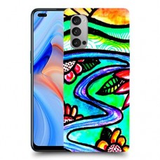 ויטראז 'תמונה כיסוי מגן קשיח מעוצב ל Oppo Reno4 5G יחידה אחת סקרין מובייל