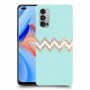 פסים בירוק כיסוי מגן קשיח מעוצב ל Oppo Reno4 5G יחידה אחת סקרין מובייל