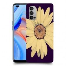 חמניות בשחור כיסוי מגן קשיח מעוצב ל Oppo Reno4 5G יחידה אחת סקרין מובייל