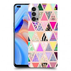 משולש הנאה כיסוי מגן קשיח מעוצב ל Oppo Reno4 5G יחידה אחת סקרין מובייל