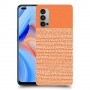 נקודות לבנות בכתום כיסוי מגן קשיח מעוצב ל Oppo Reno4 5G יחידה אחת סקרין מובייל