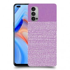 נקודות לבנות בסגול כיסוי מגן קשיח מעוצב ל Oppo Reno4 5G יחידה אחת סקרין מובייל