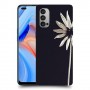 פרח לבן כיסוי מגן קשיח מעוצב ל Oppo Reno4 5G יחידה אחת סקרין מובייל