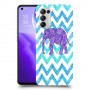 אלפנט סגול כיסוי מגן קשיח מעוצב ל Oppo Reno5 5G יחידה אחת סקרין מובייל