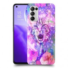 חתול מושלג כיסוי מגן קשיח מעוצב ל Oppo Reno5 5G יחידה אחת סקרין מובייל