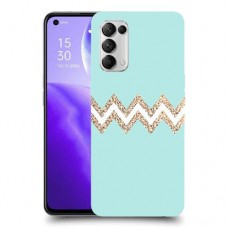 פסים בירוק כיסוי מגן קשיח מעוצב ל Oppo Reno5 5G יחידה אחת סקרין מובייל