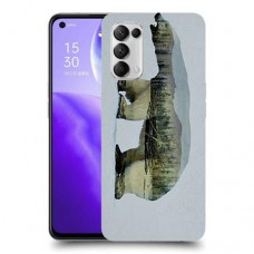 דוב לבן כיסוי מגן קשיח מעוצב ל Oppo Reno5 5G יחידה אחת סקרין מובייל