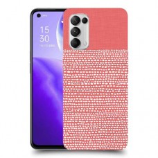 נקודות לבנות בורוד כיסוי מגן קשיח מעוצב ל Oppo Reno5 5G יחידה אחת סקרין מובייל