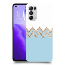 לבן כחול כיסוי מגן קשיח מעוצב ל Oppo Reno5 5G יחידה אחת סקרין מובייל