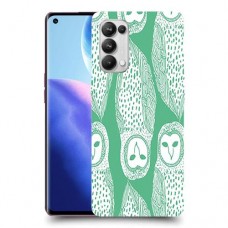 ינשופים על ירוק כיסוי מגן קשיח מעוצב ל Oppo Reno5 Pro 5G יחידה אחת סקרין מובייל