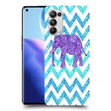 אלפנט סגול כיסוי מגן קשיח מעוצב ל Oppo Reno5 Pro 5G יחידה אחת סקרין מובייל