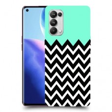 פסים במנטה כיסוי מגן קשיח מעוצב ל Oppo Reno5 Pro 5G יחידה אחת סקרין מובייל